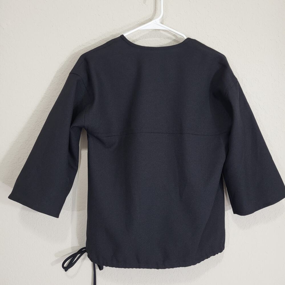 Vintage Top 70s 80s Corinth Street Womens S / M Black Made USA ILGWU Union - Picture 3 of 12